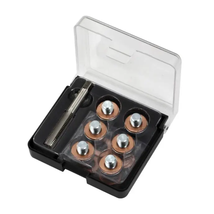 [HU2057] LOT DE 6 BOUCHONS+JOINTS+TARAUD M11x1.5