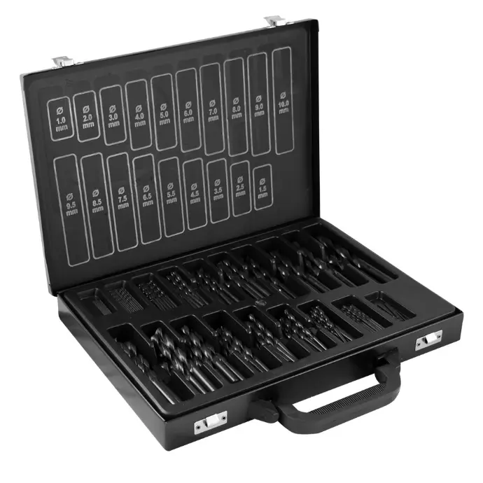 [53851] KIT DE FORETS HÉLICOÏDAUX HSS 4241, 1-10 MM, NOIR