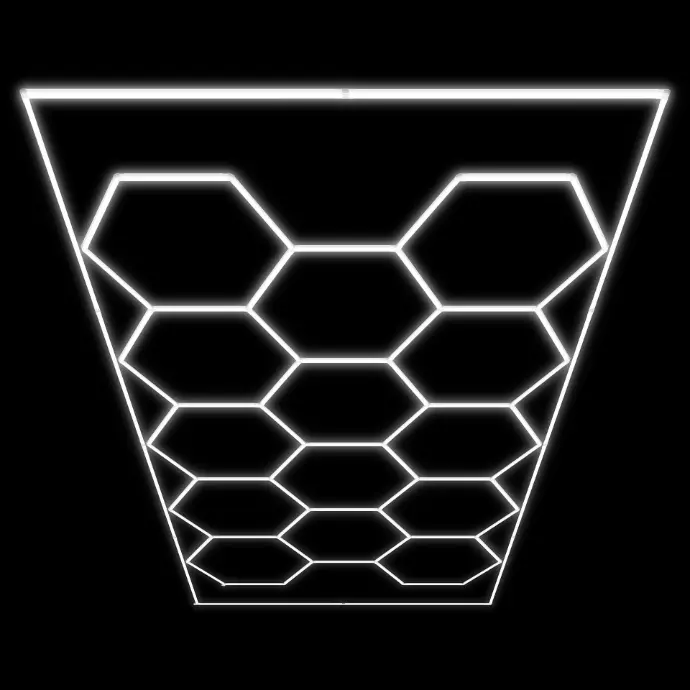 [54805] ENSEMBLE DE PLAFONNIERS LED HEXAGONAUX