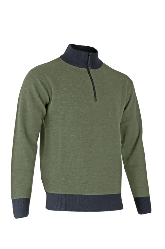 [8111] TYLER Pull camionneur col montant zippé