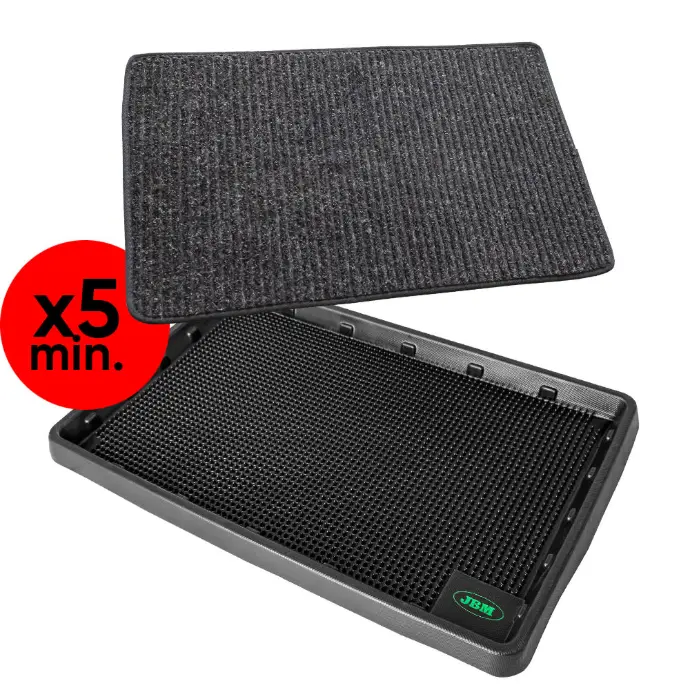 [SERIE376] X1 TAPIS DE SÉCHAGE 53863 + X1 TAPIS AVEC RÉSERVOIR POUR LE LIQUIDE DÉSINFECTANT 53862